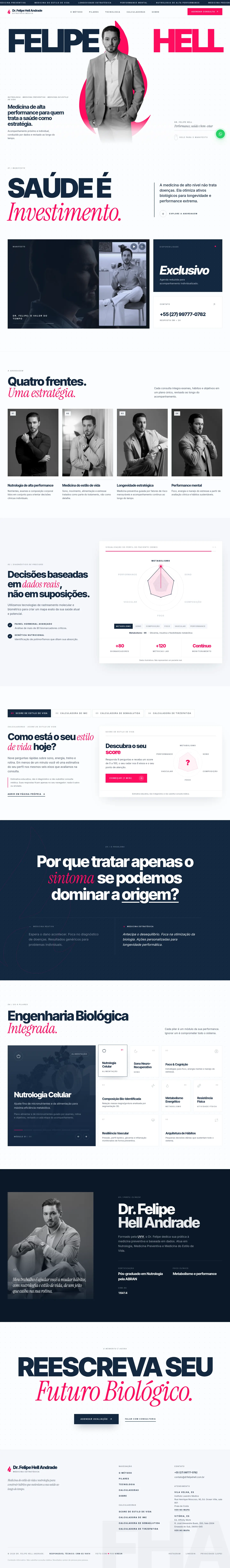 Print completo do site Dr. Felipe Hell